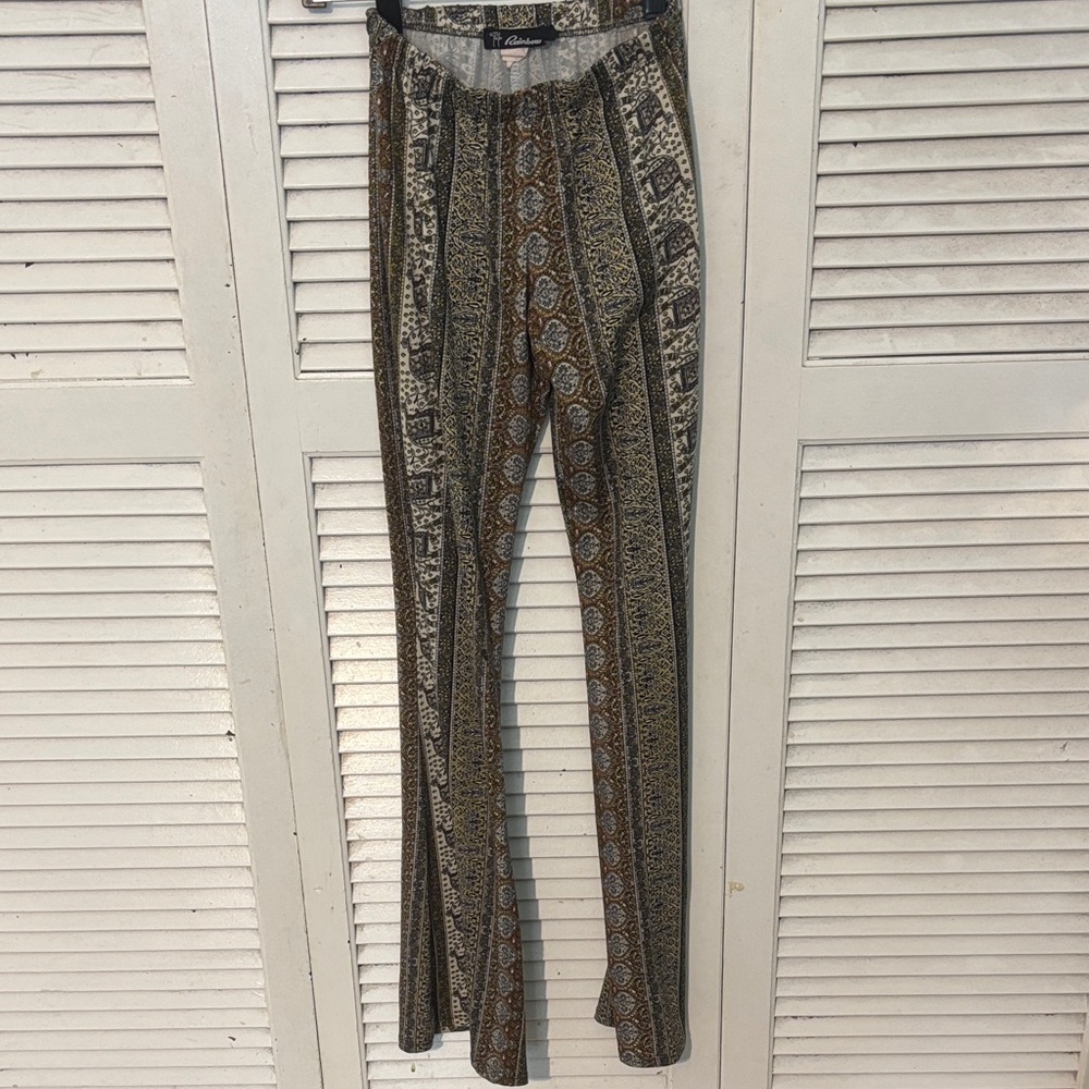 Rainbow Women's Patterned Boot Cut Pants - Black and Brown